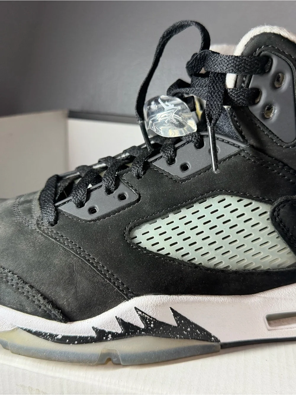 Jordan Air Jordan 5 Retro Black Cool Grey White Box Label size 8 1/2